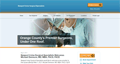 Desktop Screenshot of newportirvinesurgicalspecialists.com
