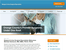 Tablet Screenshot of newportirvinesurgicalspecialists.com